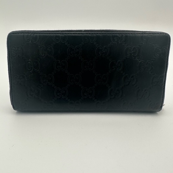 GUCCI GG Logo Leather Zip Around Long Wallet Vintage - Picture 11 of 11
